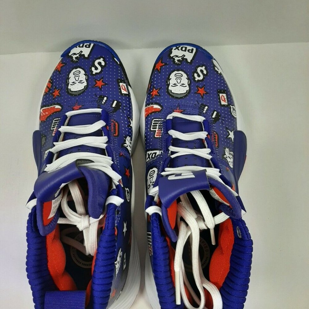 Adidas DAME 5 Basketball Shoes Purple LE Print - Picture 4 of 12